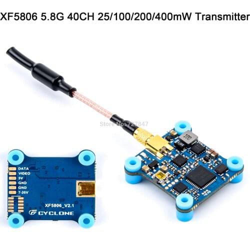 VTX XF5806 5.8G 40CH 25/100/200/400mW Switchable Video FPV Transmitter 20*20mm for XF Model FPV Racing RC Drone Multirotor Parts