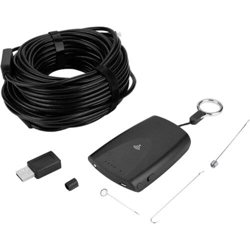 WIFI 20m 5.5mm 720P HD Endoscope Camera Adjustable 6 LED IP67 Waterproof Flexible Endoscope Micro USB Pipe Inspection Borescope