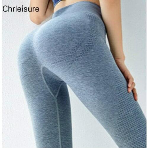 CHRLEISURE Women Fitness High Waist Push Up Leggings Tight Gym Workout Running Sports Quick-drying Slim Pants Female Legging