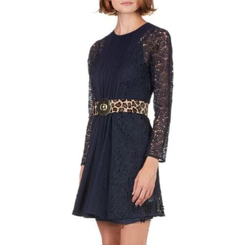 Patads French womens M autumn and winter Sexy Lace Waist Dress