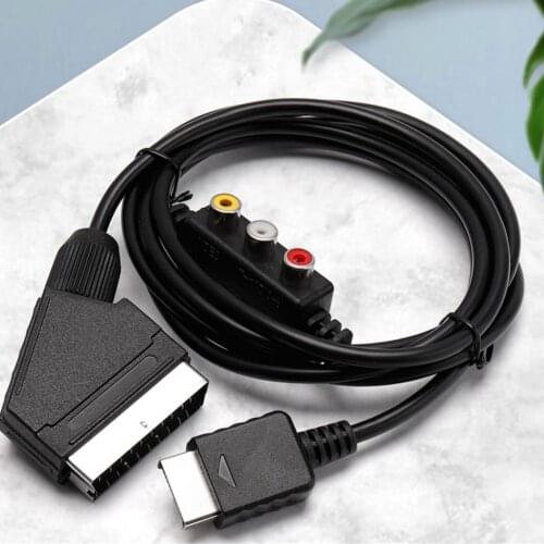 1.8m 2 in 1 RGB SCART AV RCA Output Adapter Cable Converter Accessories Tool