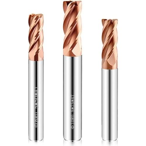 1PCS 55 Degree Tungsten Steel 4-Blade Carbide Round Nose Milling Cutter CNC Flat-Bottomed R Angle CNC Milling Cutter