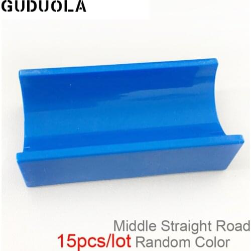 15pcs/lot Big Bricks Middle Straight Road Marble Race Run Maze Balls Track Funnel in Blocks Duplo Building Blocks Toys