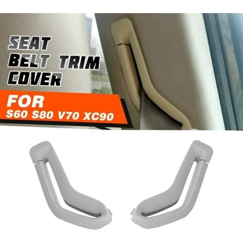 2Pcs Car Seat Belt Retractor Guide Seat Adjuster Cover Buckle for Volvo S60 S80 V70 XC90 39885877 39885875