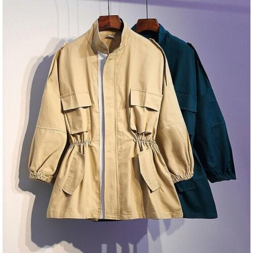 2020 New Autumn Womens Jacket Fashion Loose Oversize Basic Coat Windbreaker Female Outwear Bomber Jacket Plus Size 4XL P921