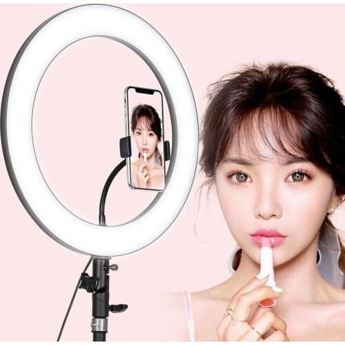 26cm LED Selfie Ring Light Dimmable LED Ring Lamp Photo Video Camera Phone Light Ringlight for Self-timer Video Fill Lights