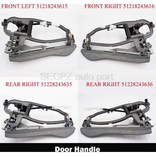 51218243615 51218243616 51228243 Front Rear Left Right Door Handle Carrier For BMW X5 E53 Driver Passener 4.4L 4.8L 3.0L