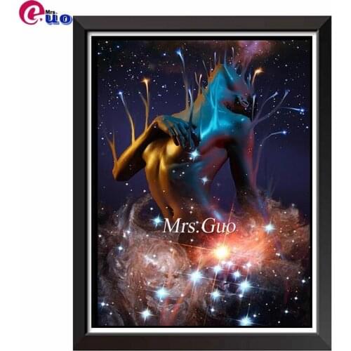 5d Diy Diamond Painting Abstract Art Sexy Woman Starry Sky Diamond Embroidery 3d Cross Stitch Full Square Round Diamond Mosaic