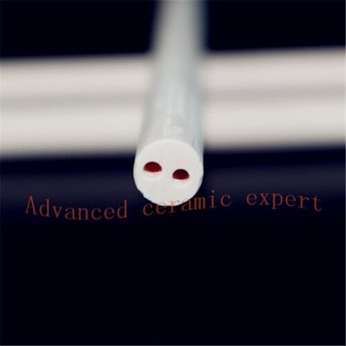 99.5%Al2O3 High Thermal Corundum Tube 6.0*1.8*10mm/Round Double-Bore Alumina Tube/Insulating Ceramics For Thermocouple Sensors