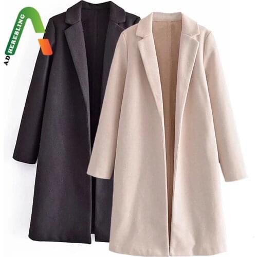 Adherebling Women's Beige Coats