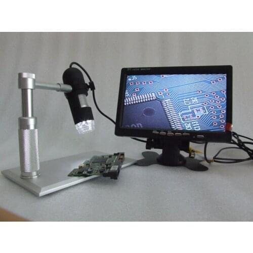 Aluminum AV 1200X Microscope High Resolution handheld endoscope 8-LED Applicable AV Port Monitors LCD TV,7" Monitor included