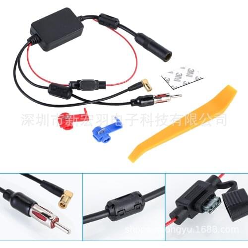 Ant-208 3 in 1 car radio antenna FM AM DAB antenna signal amplifier