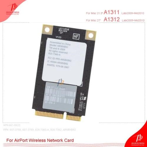 Hanxunda AirPort Wireless Network Card 661-5423 for iMac 21.5" A1311 for iMac 27" A1312 wifi network card