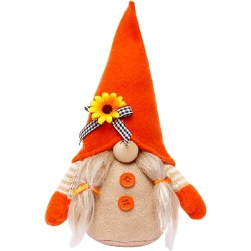 Autumn Harvest Festival Sunflower Faceless Doll THANKSGIVING Decorations Ornaments Halloween Party Home DIY Decoration