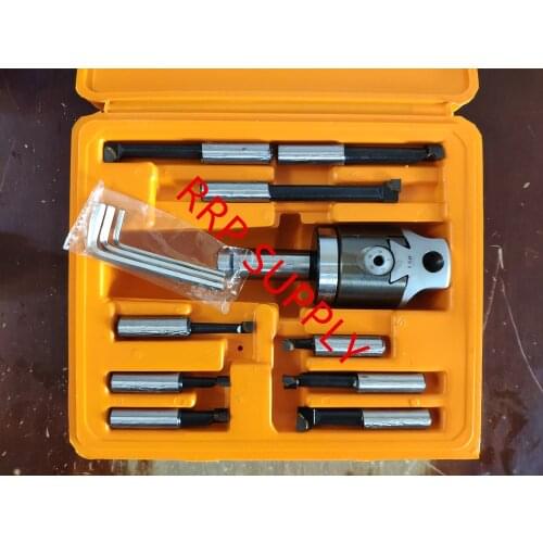 C20 straight shank, F1-12 50mm boring head with C20 20mm shank and 9pcs 12mm boring bars, boring head set