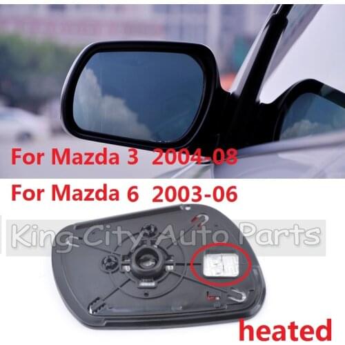 CAPQX For Mazda 3 2004-2008 Mazda 6 2003 2004 2005 2006 With Heating Side Rearview Mirror Glass Rear View Mirror Reversing Lens