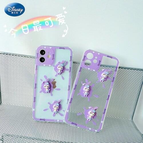 Disney Blue Light Star Wearing Rabbit for iPhone 11 Apple 12Promax Phone Case Xs/XR Wrist Strap zz-0710