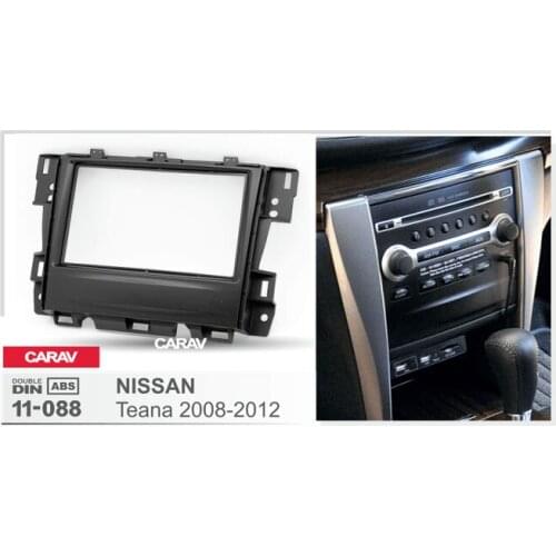 Doble Din Radio Fascia for NISSAN Teana Stereo Audio Panel Mount Installation Dash Kit Adjusting Frame Adapter CARAV 11-088