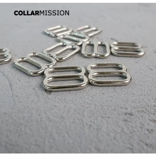 20pcs/lot adjuster buckle environmental slider for 15mm sewing belt bags accessory high quality plated metal buckle BZK15Y