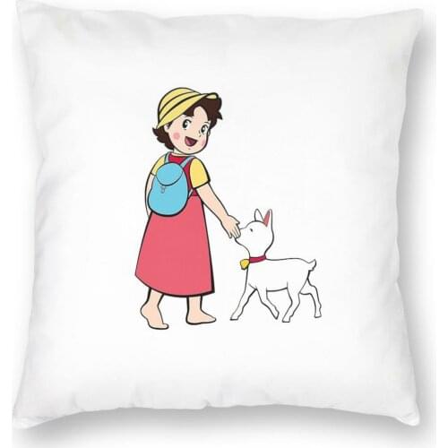 Heidi And Litle Goat Square Pillow Case Cushions for Sofa Novelty Pillowcase