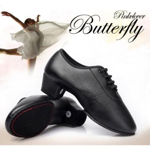 Modern Children Women Ballroom Latin Tango Dance Shoes Man Salsa Low heeled Black Dancing Shoes Big Size Dance Sneakers A92
