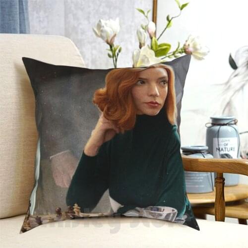 The QueenS Gambit Anya Taylor Pillow Case Printed Home Soft DIY Pillow cover Queen Queens Gambit The Queens Gambit Beth