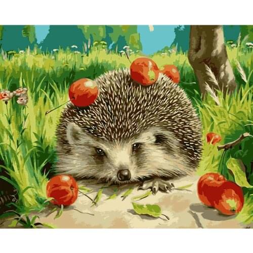 Frame DIY Painting By Numbers Kits Colorful Animals Hand Painted Oil Paint By Numbers For Home Decor Art Decoration UniqueGift