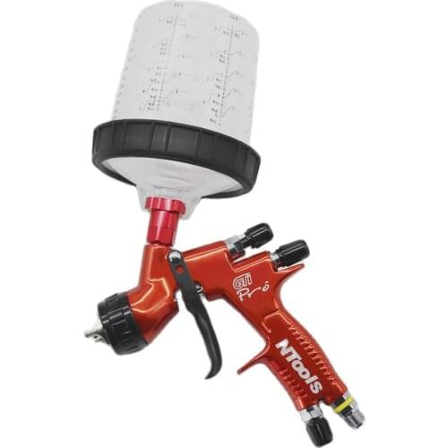 Spray Gun With Adapter Pps Tank 1.3/1.8mm Nozzle Air Spray Gun With Quick-Connect Wash-Free Tank Paint Mixing Cup Paint Sprayer