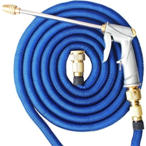 Expandable Magic Hose Pipe High-Pressure Car Wash Hose Adjustable Spray Flexible Home Garden Watering Hose Cleaning Water Gun