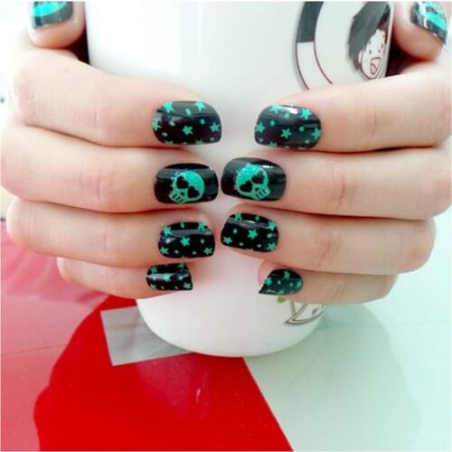 1pcs Random Delivery New Halloween Ghost Fake Nail Nail Patch Manicure Adult Children General Environmental Protection