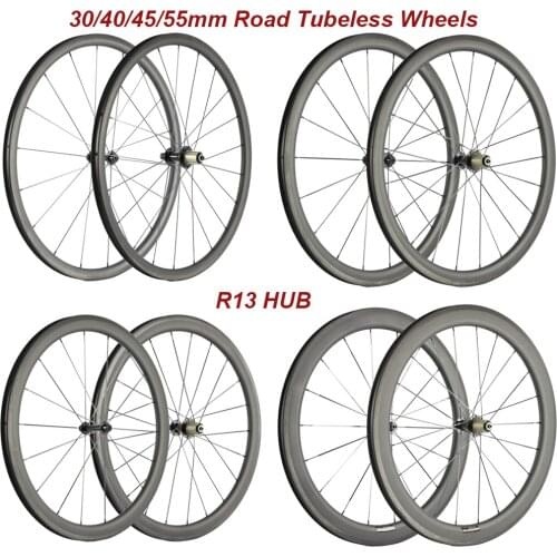 Super light hub Carbon Wheels T700 30/40/45/55mm Tubeless Chinese Road/Racing Bike Carbon Wheelset