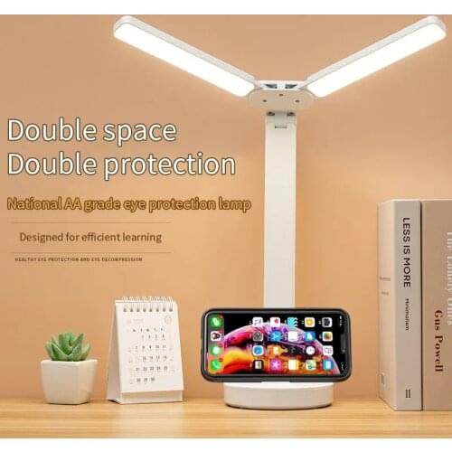 Led Table Lamp Dimmable Touch Foldable Desk Lamp Bedside Reading Eye Protection Business Table Light USB Chargeable Night Light