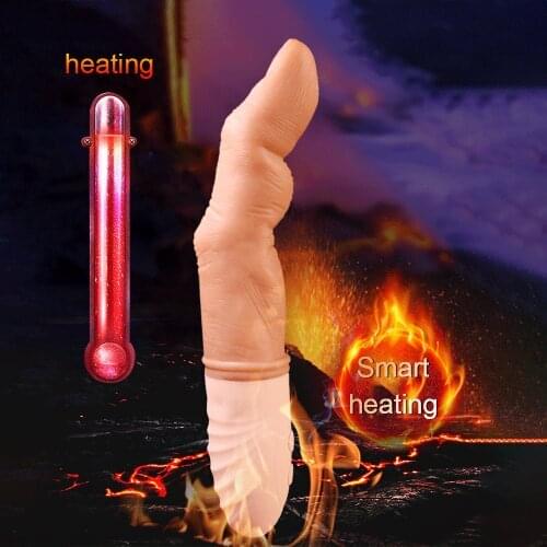 Finger Heating Dildo Vibrator Masturbation AV Vibration Sex Toys For Woman Clitoris Stimulator G-Spot Vibrating Erotic Stick