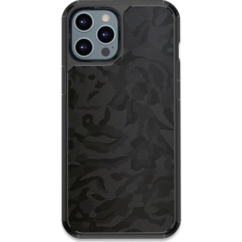 YCSTICKER Full Body Shockproof Cover Hybrid Grip with 3D Texture Protection Luxury Transparent Case for iPhone 12 Pro Max