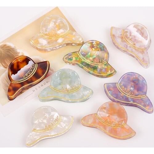 Cute Hat Shape Letter Word Pattern Hair Claws Hairgrips Headwear Accessories Gift For Woman Girl