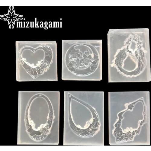 1pcs UV Resin Jewelry Liquid Silicone Mold Hollow Charms Pendant Lanugo Resin Molds For DIY Earrings Jewelry Making Accessories