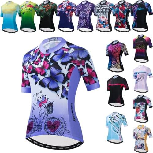 2021 Womens Cycling Jersey Short Sleeve Sportswear Road Bike Mountain Bike Shirts ciclismo Breathable