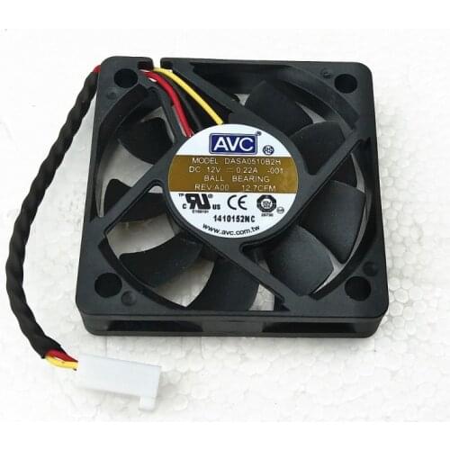 2pcs New 50mm 5cm Slim Ball Bearing Cooling Fan,for AVC DASA0510B2H 50X50X10mm DC 12V 0.22A 50x50x10mm Server Cooling Fan
