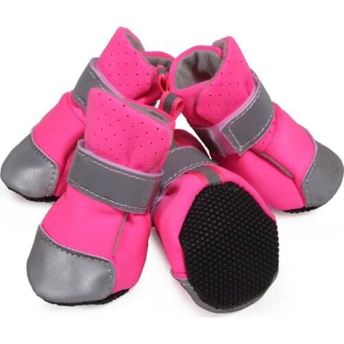 4pcs Pet Dogs Puppy Shoes Waterproof Anti-slip Breathable Gifts for Spring Summer KI
