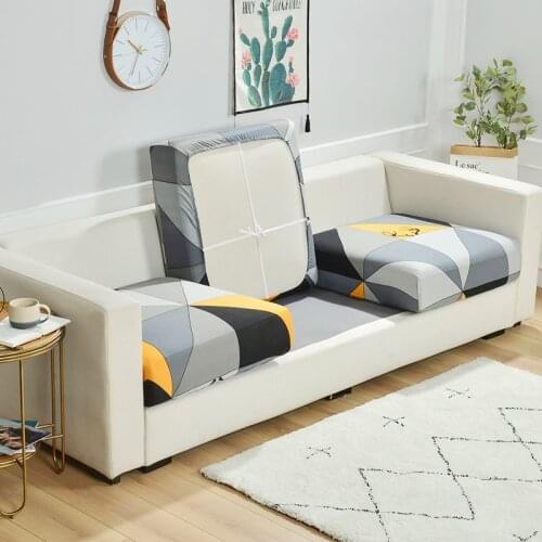 Airldianer Stretch Sofa Seat Cover Cushion Cover Printed Soft Stretch Sofa Slipcovers Funiture Protector 1/2/3/4 Seat