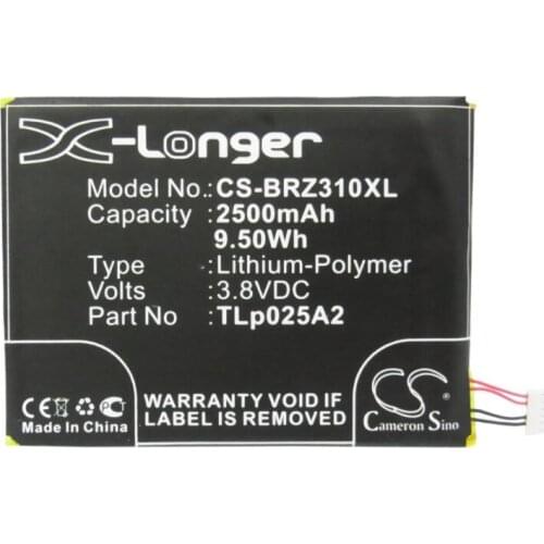 Cameron Sino 2500mAh battery for BLACKBERRY STJ100-1 Z3 FIH435573 TLp025A2 Mobile, SmartPhone Battery