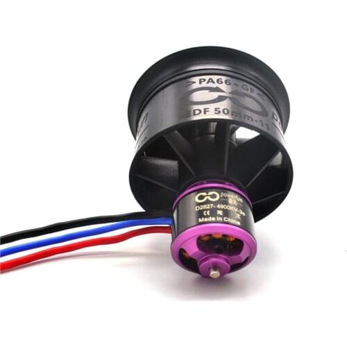HTIRC 50mm 11 Blades Ducted Fan EDF Unit With 3S D2627 4900KV Brushless Motor For RC Airplane Ducted Fan Plane