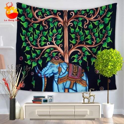 Individuality Creative Simplicity Oil Painting Tree Tapestry Beach Towel Sitting Tapestry Wall Tapestry