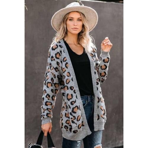 Are You Kitten Me Pocketed Cardigan Women Autumn Spring Long Sleeve Open Front Long Sleeve Cardigan Tops Plus Size S-XL