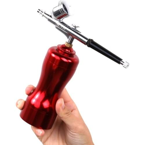 KKmoon Beautiful Body Airbrush Set Small Spray Gun Pump Pen Set Air Compressor Kit for Art Painting Tattoo Cake Spray Model