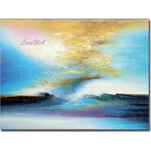 Colorful Abstract Handmade Oil Painting Home Decoration Canvas Artwork Wall Large Art Free Shipping 1 Panel Acrylic Paintings