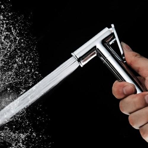 Bathroom Quality Chromed Brass Bidet Sprayer Shower Head Toilet Handheld Shattaf Flush Gun Floor Closestool Cleaning Waterstop