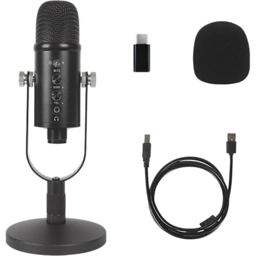 Microphone for Gaming,USB Microphone Kit for iPhone, PC/Mac Professional Plug&Play Studio Microphone with Stand