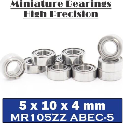 MR105zz Bearing 5*10*4 mm ( 10 PCS ) ABEC-5 Miniature MR105 Z ZZ High Precision MR105Z Ball Bearings