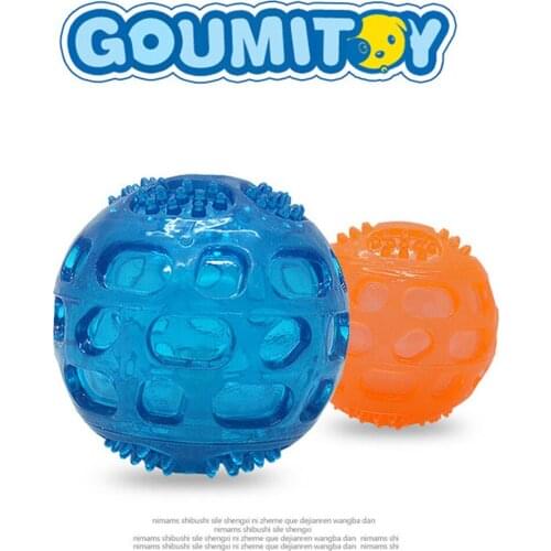 Pet Dog Tooth Cleaning Exercise Ball Bite Resistant Sound Molar Training Ball Teethbrush Toys Train Teeth Clean Chewing